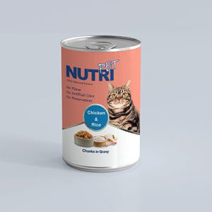 کنسرو مرغ و برنج مخصوص گربه نوتری پت